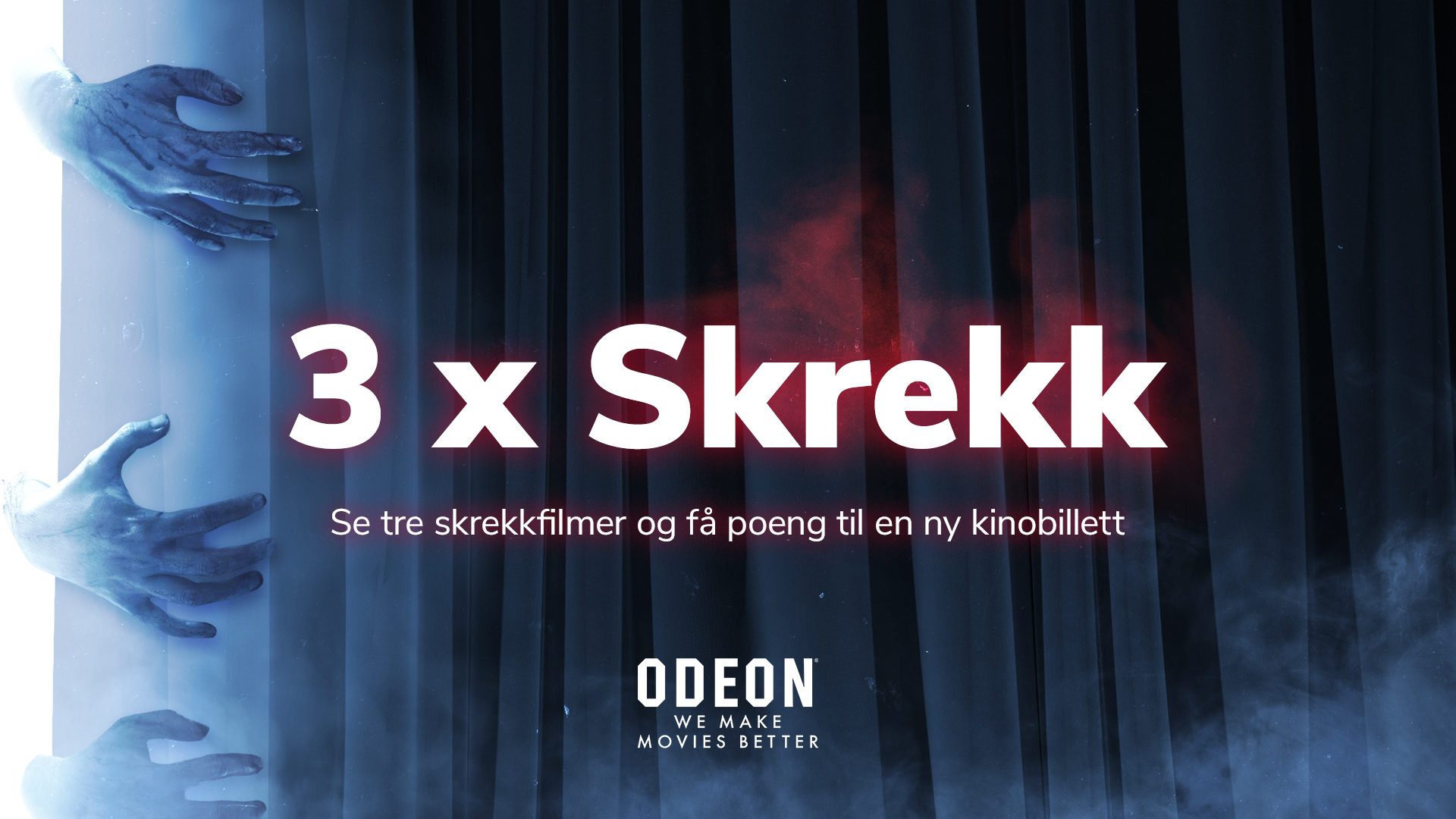 3 x skrekk – se tre skrekkfilmer og få belønning som medlem