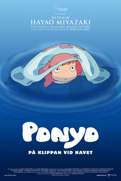 Ponyo på klippen ved havet