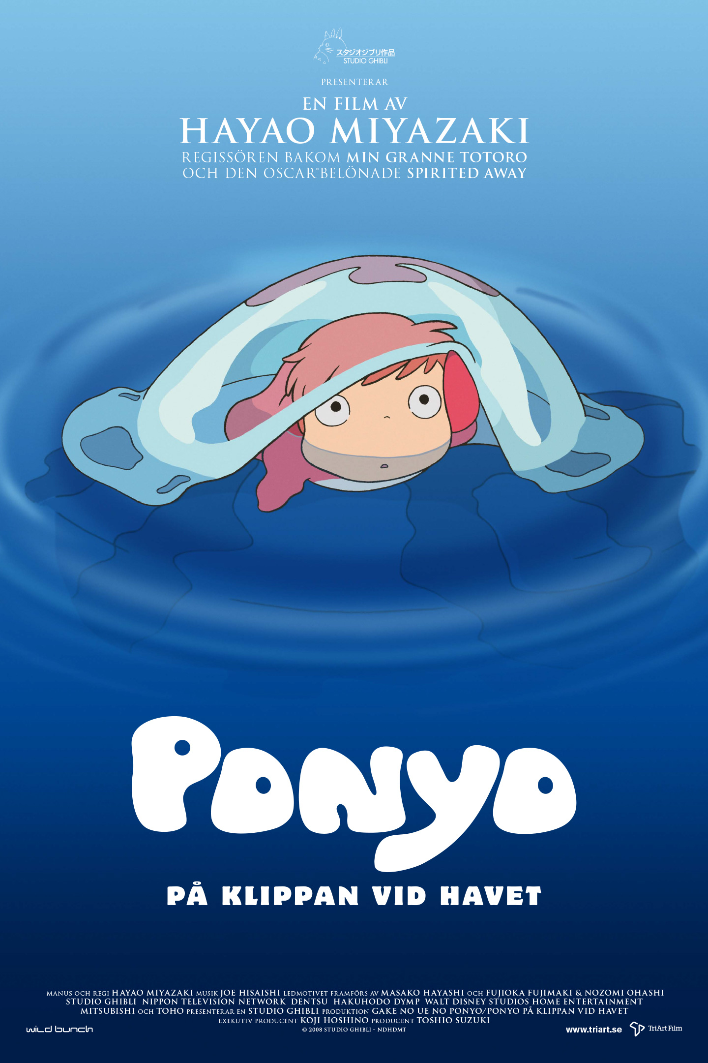 Ponyo på klippen ved havet