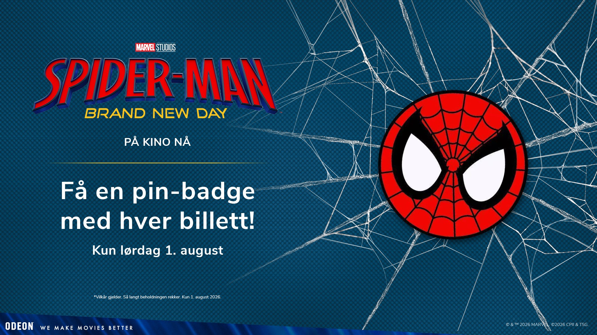 Få en pin-badge med hver billett!