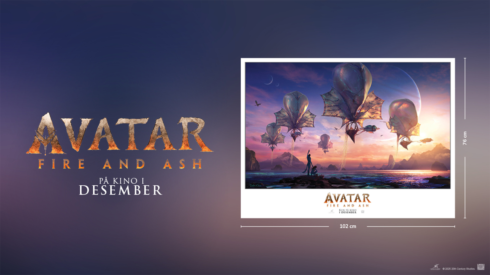 Kjøp billetter i 3D til Avatar: Fire and Ash og vinn en eksklusiv plakat